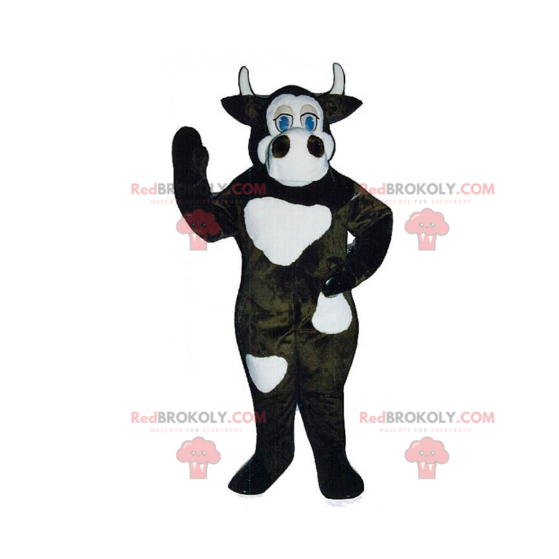 Mascote da vaca preta com grandes manchas brancas - Mascote da vaca preta com grandes manchas brancas -