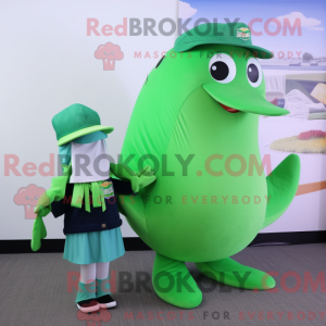 Personaggio mascotte verde...