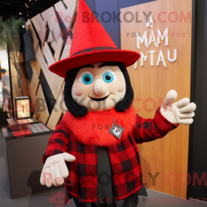 Rød tryllekunstner maskot...