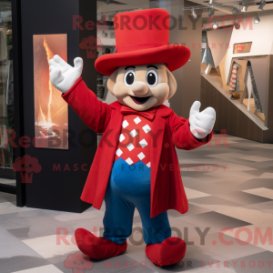 Rød tryllekunstner maskot...