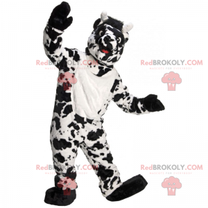 Černá a bílá kráva maskot - Redbrokoly.com
