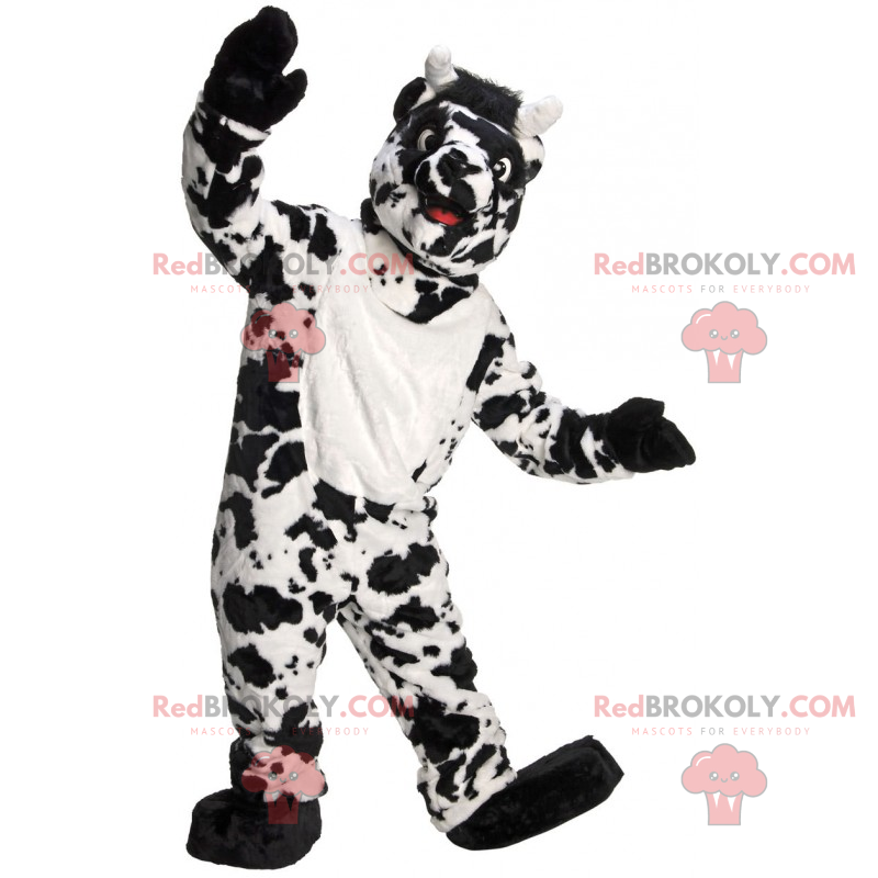 Mascotte de vachette noir et blanche - Redbrokoly.com