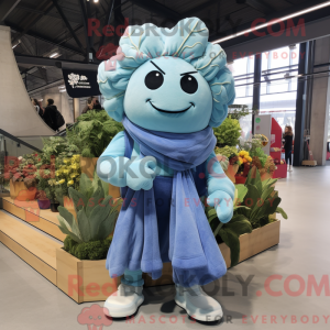 Sky Blue bloemkool mascotte...