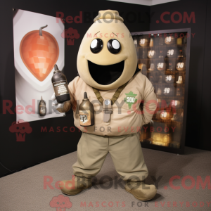 Tan Grenade maskot drakt...