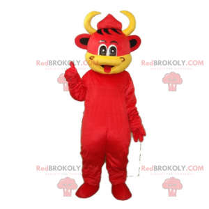 Mascotte della mucca rossa - Redbrokoly.com