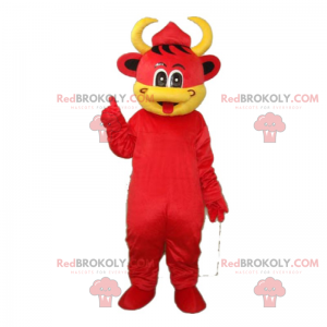 Rød ko maskot - Redbrokoly.com