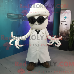 Wit Kraken-mascottekostuum...