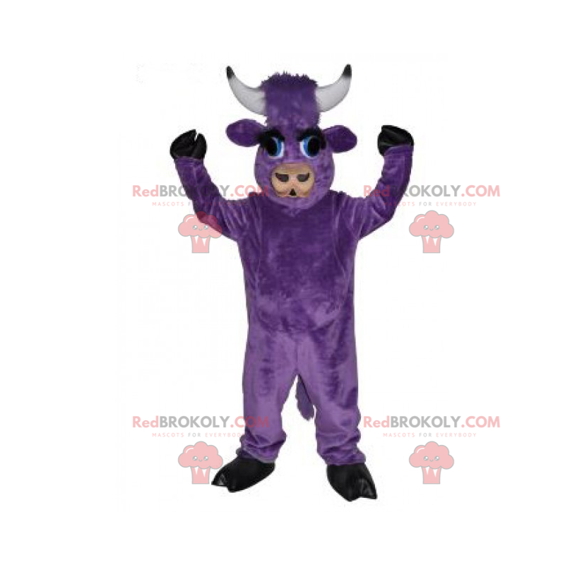 Purple cow mascot - Redbrokoly.com