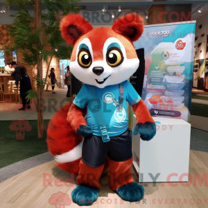 Disfraz de mascota Cyan Red...