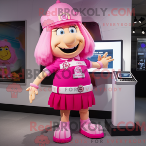 Pink Chief-maskotdraktfigur...