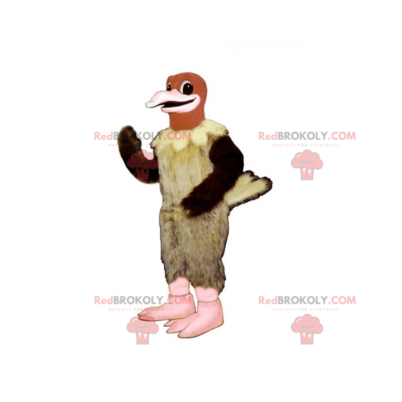 Mascotte de vautour beige et noir - Redbrokoly.com Mascotte de vautour beige et noir - Redbrokoly.com