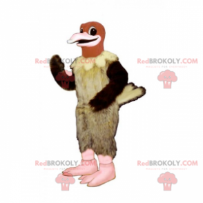 Beige and black vulture mascot - Redbrokoly.com