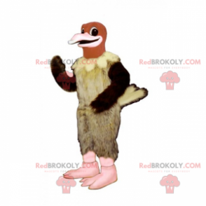 Mascotte de vautour beige et noir - Redbrokoly.com