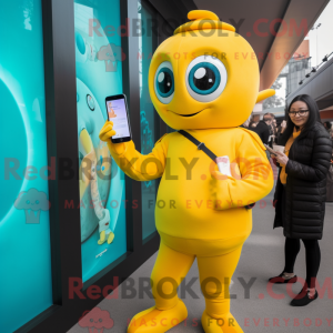Yellow Mermaid mascot...