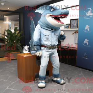 Himmelblå Megalodon máscara...