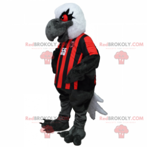 Vulture mascot in soccer jersey - Redbrokoly.com