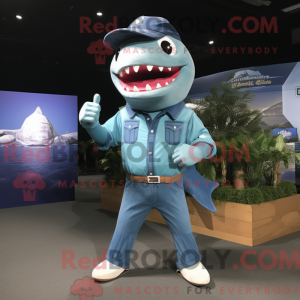 Himmelblå Megalodon máscara...
