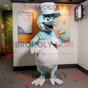 Grå påfugl maskot kostyme...