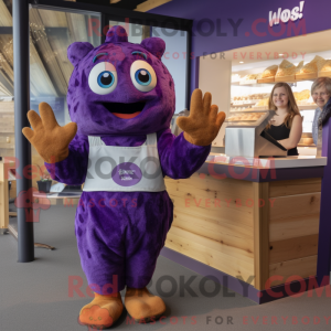 Postava maskota Purple Fish...
