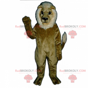 Lion mascot with white mane - Redbrokoly.com