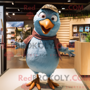 Brun Pigeon maskot kostume...