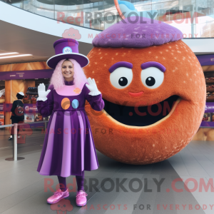 Purple Donut mascot costume...
