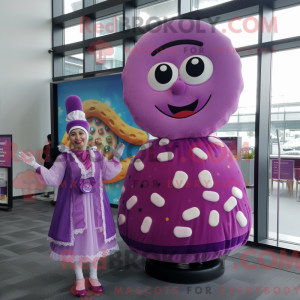 Paars Donut mascottekostuum...