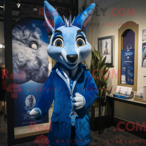 Blue Gazelle mascot costume...