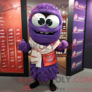 Personaggio mascotte viola...