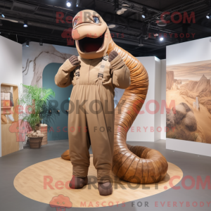Brun Titanoboa maskot...
