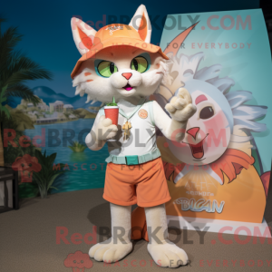 Peach Lynx maskot kostume...