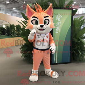 Peach Lynx-maskotdraktfigur...