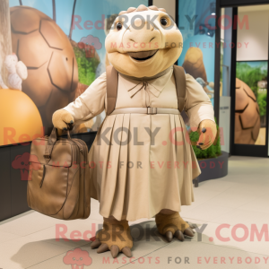 Tan Glyptodon mascot...