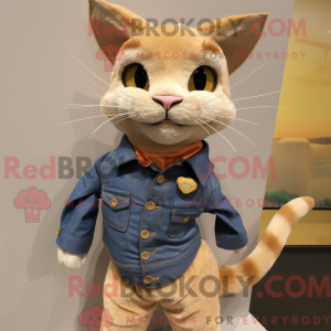 Tan Cat-maskotdraktfigur...