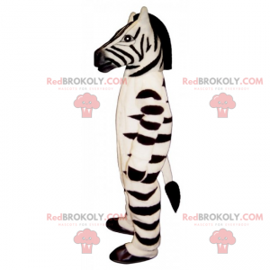 Mascotte de zèbre avec longue crête - Redbrokoly.com