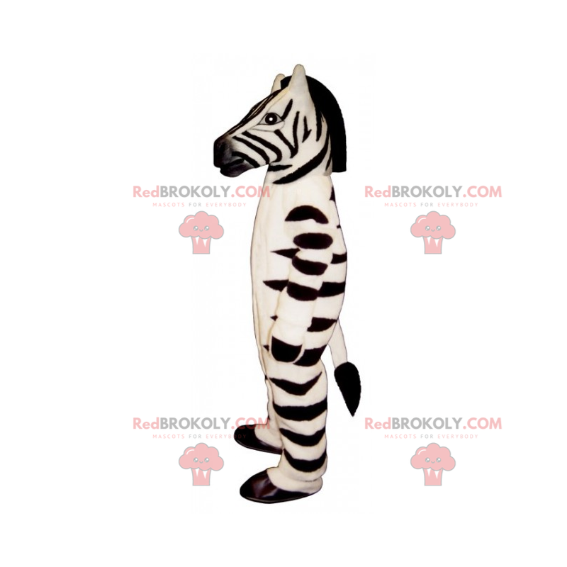 Mascotte de zèbre avec longue crête - Redbrokoly.com