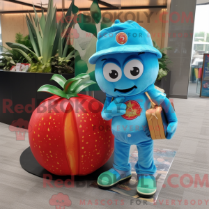 Turquoise Tomaat mascotte...