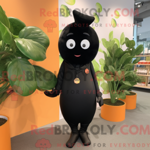 Black Mango mascottekostuum...