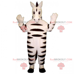 Hvid zebra maskot - Redbrokoly.com