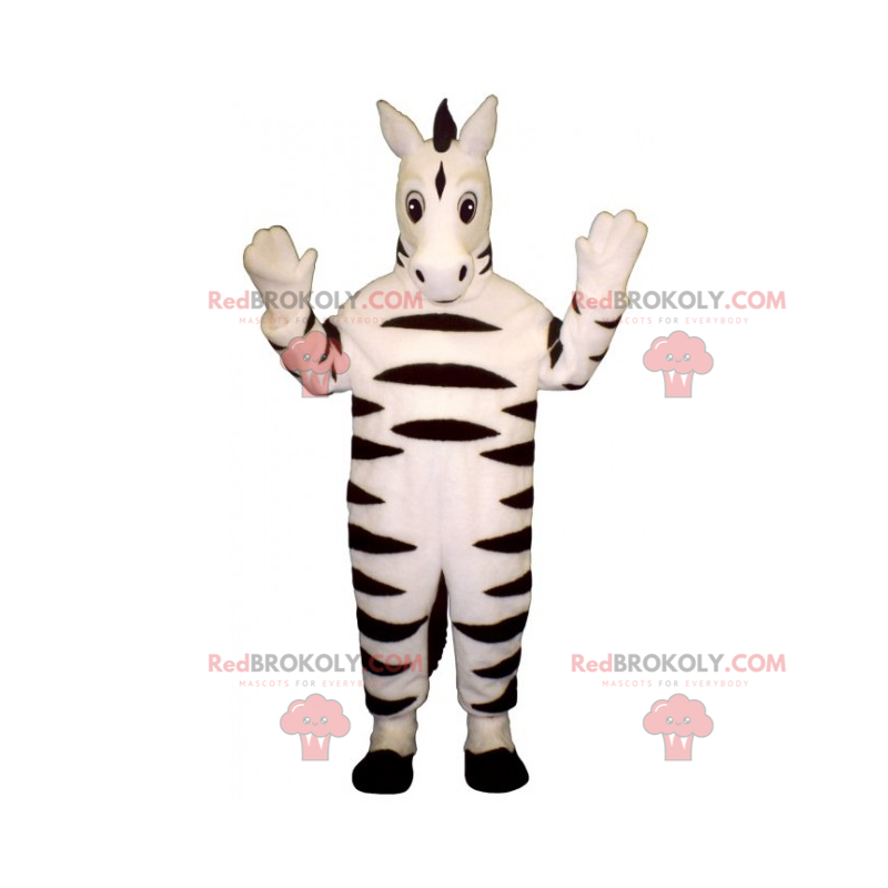 Hvid zebra maskot - Redbrokoly.com