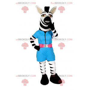 Mascotte zebra in abito blu - Redbrokoly.com