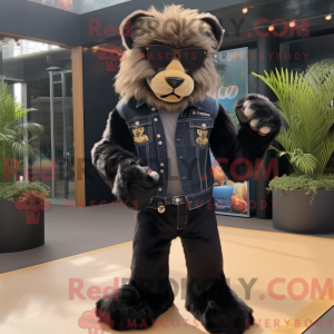 Black Smilodon mascot...