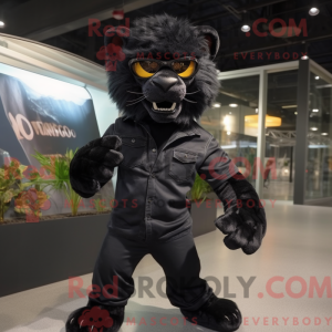 Black Smilodon mascot...