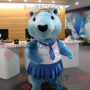 Blue Capybara mascot...