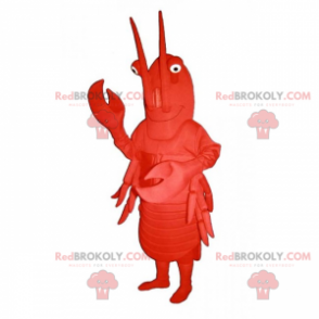 Mascotte van rivierkreeften met grote antennes - Redbrokoly.com