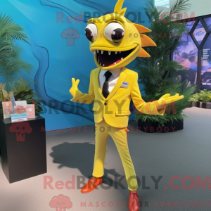 Gul Barracuda maskot...