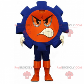 Mascote de noz-azul com cara de raiva - Redbrokoly.com