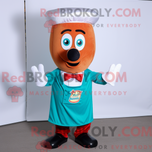 Cyan Currywurst mascot...