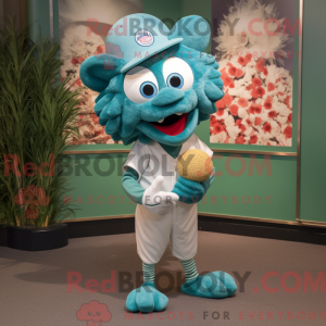 Teal Cauliflower mascot...
