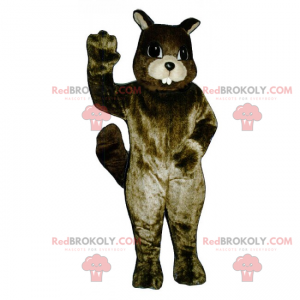 Esquilo mascote com dentes grandes - Redbrokoly.com